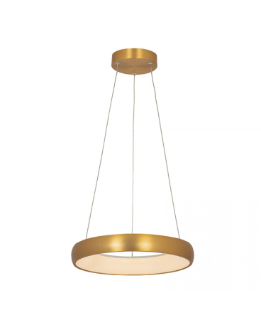 Lustre si pendule - Pendul LED, 32W, 3000K, din aluminiu, auriu periat, Zambelis Lights 2046