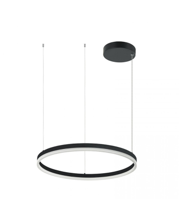 Lustre si pendule - Pendul LED, 43W, 3000K, din aluminiu, negru, Zambelis Lights 20260
