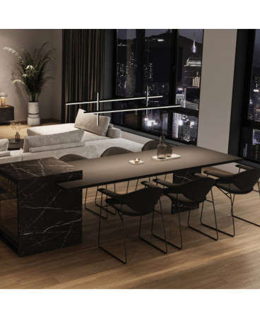 Lustre si pendule - Pendul LED, 47W, 3000K, din aluminiu, negru, Zambelis Lights 22023