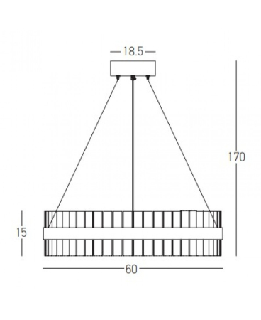 Lustre si pendule - Pendul LED, 56W, 3000K, din sticlă, oțel, auriu, Zambelis Lights 22039