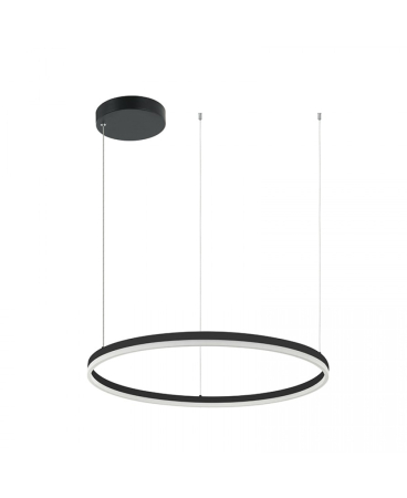 Lustre si pendule - Pendul LED, 57W, 3000K, din aluminiu, negru, Zambelis Lights 20262