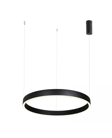Lustre si pendule - Pendul LED, 59W, 3000K, din aluminiu, acril, negru, Zambelis Lights 25365