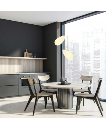 Lustre si pendule - Pendul LED, 5W, 3000K, din sticlă, metal, auriu, Zambelis Lights 20255