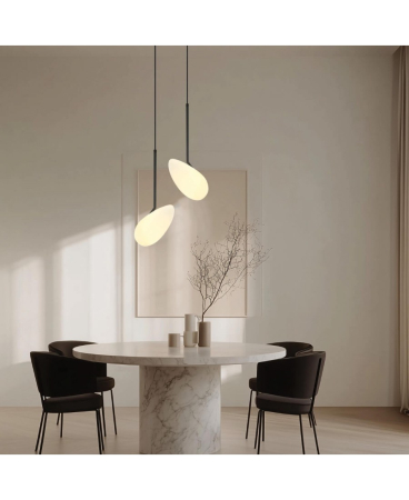 Lustre si pendule - Pendul LED, 5W, 3000K, din sticlă, metal, negru, Zambelis Lights 20254