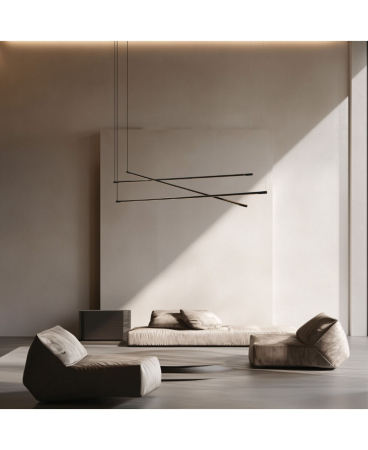 Lustre si pendule - Pendul LED, 64W, negru, Zambelis Lights 22237
