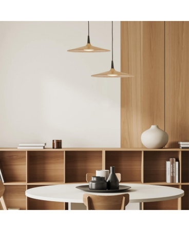 Lustre si pendule - Pendul LED, 6W, 3000K, din lemn, Zambelis Lights 19150