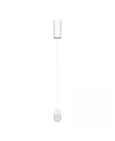 Lustre si pendule - Pendul LED, 7W, 3000K, din aluminiu, acril, alb nisipiu, Zambelis Lights 25139