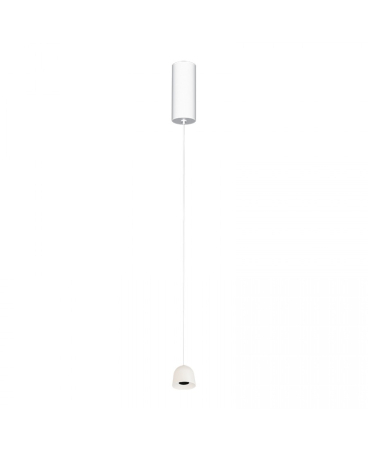 Lustre si pendule - Pendul LED, 7W, 3000K, din aluminiu, alb nisipiu, Zambelis Lights 25136