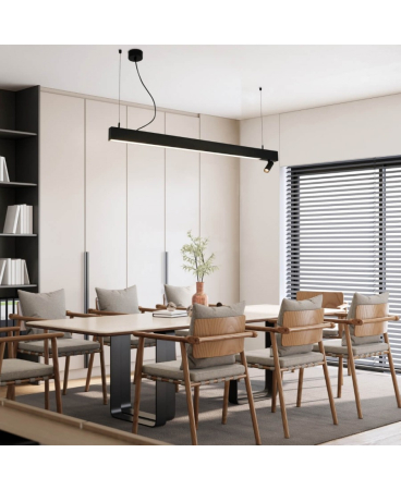 Lustre si pendule - Pendul LED, 7W, 3000K, negru, Zambelis Lights 23254