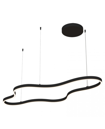Lustre si pendule - Pendul LED, 95W, 3000K, negru, Zambelis Lights 25415
