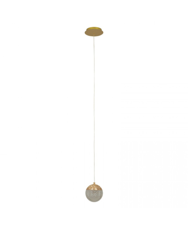 Lustre si pendule - Pendul LED, 9W, 3000K, din aluminiu, acril, auriu, Zambelis Lights 25323