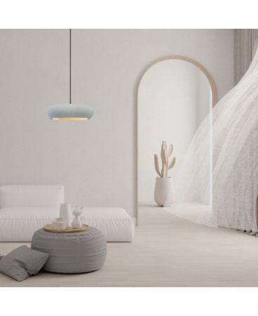Lustre si pendule - Pendul LED, 9W, din metal, ceramică/argilă, gri, negru nisipiu, Zambelis Lights 2592