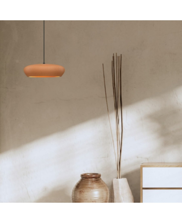 Lustre si pendule - Pendul LED, 9W, din metal, ceramică/argilă, negru nisipiu, Zambelis Lights 2591