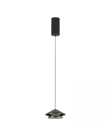 Lustre si pendule - Pendul LED, 9W, negru nisipiu, nichel, Zambelis Lights 25348