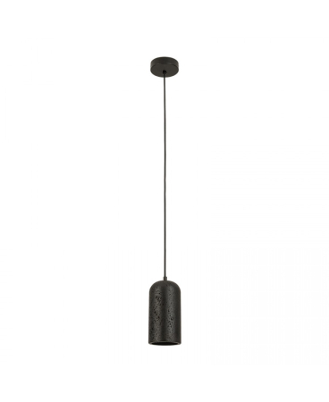 Lustre si pendule - Pendul, max. 10W, 1 x E27, din metal, piatră, negru, Zambelis Lights 25420