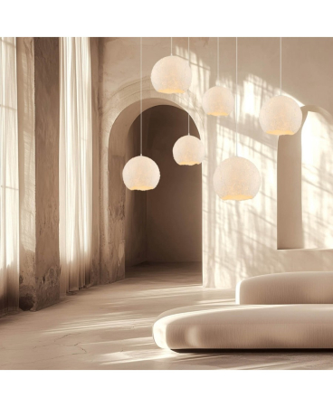 Lustre si pendule - Pendul, max. 15W, 1 x E27, din metal, alb, Zambelis Lights 25450