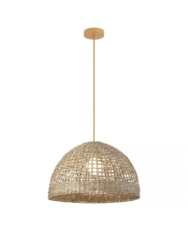 Lustre si pendule - Pendul, max. 40W, 1 x E27, din metal, maro, bej, natural, Zambelis Lights 25443