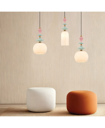 Lustre si pendule - Pendul, max. 40W, 3 x E27, din sticlă, metal, alamă, alamă antichizată, Zambelis Lights 22152