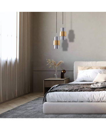 Lustre si pendule - Pendul, max. 40W, E27, auriu, cromat, Zambelis Lights 22001
