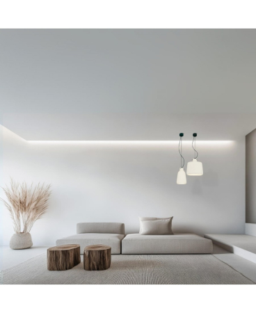 Lustre si pendule - Pendul, max. 40W, E27, din ceramică/argilă, alb, Zambelis Lights 22268