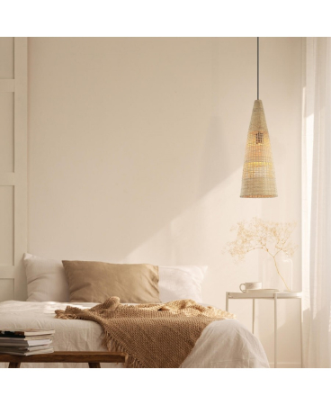Lustre si pendule - Pendul, max. 40W, E27, din metal, bambus, Zambelis Lights 20154