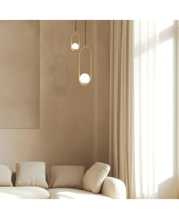 Lustre si pendule - Pendul, max. 7W, G9, din metal, auriu, Zambelis Lights 23136