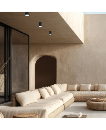 Plafoniere exterior - Plafonieră de exterior LED, 8W, 3000K, din aluminiu, grafit, Zambelis Lights E340