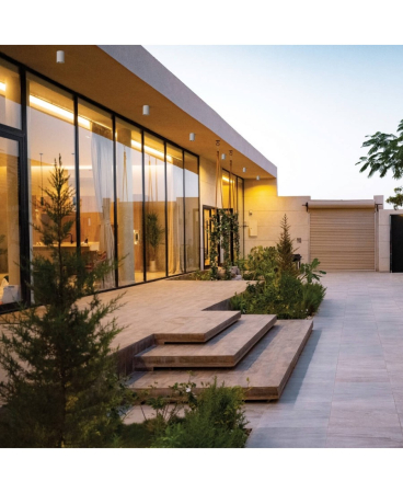 Plafoniere exterior - Plafonieră de exterior LED, 9W, din metal, beton, IP54, Zambelis Lights E480