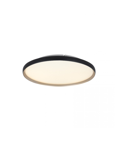 Plafoniere - Plafonieră LED, 20W, 2700K / 3000K / 4000K, din aluminiu, acril, auriu, negru mat, Zambelis Lights 25186