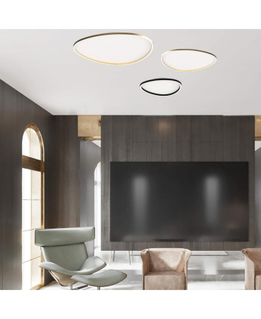Plafoniere - Plafonieră LED, 39W, 3000K, auriu, Zambelis Lights 23210