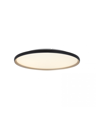 Plafoniere - Plafonieră LED, 42W, 2700K / 3000K / 4000K, din aluminiu, acril, auriu, negru mat, Zambelis Lights 25189