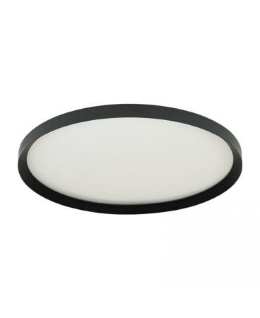 Plafoniere - Plafonieră LED, 42W, 2700K / 3200K / 4000K, din metal, aluminiu, negru nisipiu, Zambelis Lights 25198