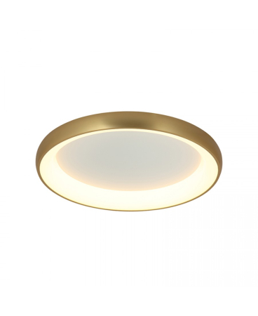 Plafoniere - Plafonieră LED, 43W, 3000K, auriu periat, Zambelis Lights 2050
