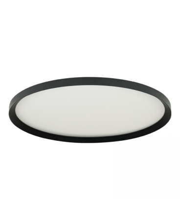 Plafoniere - Plafonieră LED, 56W, 2700K / 3200K / 4000K, din metal, aluminiu, negru nisipiu, Zambelis Lights 25200