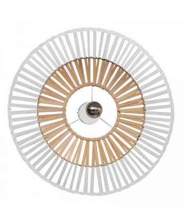 Plafoniere - Plafonieră, max. 40W, E27, din bambus, alb, Zambelis Lights 19250