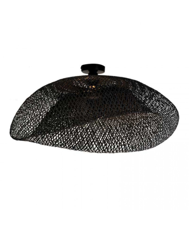 Plafoniere - Plafonieră, max. 40W, E27, din bambus, negru, Zambelis Lights 19109
