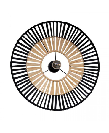 Plafoniere - Plafonieră, max. 40W, E27, din bambus, negru, Zambelis Lights 19252
