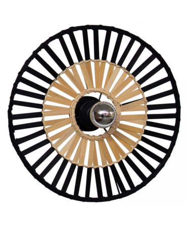 Plafoniere - Plafonieră, max. 40W, E27, din bambus, negru, Zambelis Lights 19253