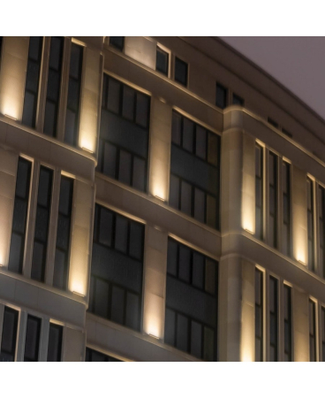 Aplice exterior - Proiector liniar LED wall washer, 18W, 3000K, din aluminiu, grafit, IP65, Zambelis Lights E497