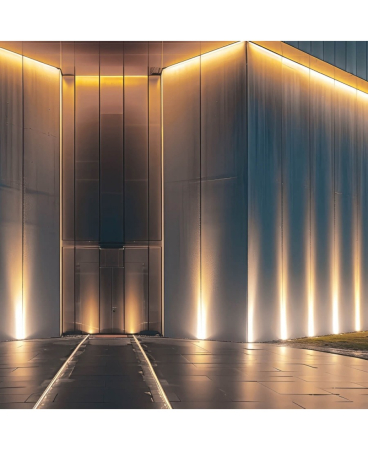 Aplice exterior - Proiector liniar LED wall washer, 9W, 3000K, din aluminiu, grafit, IP65, Zambelis Lights E495