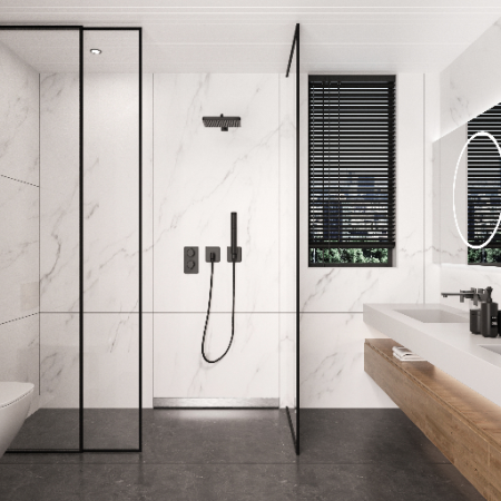 Rigolă de duș încastrată în perete, faianțabilă, Balneo W-Drain NEXT Inox, 80 cm [3]