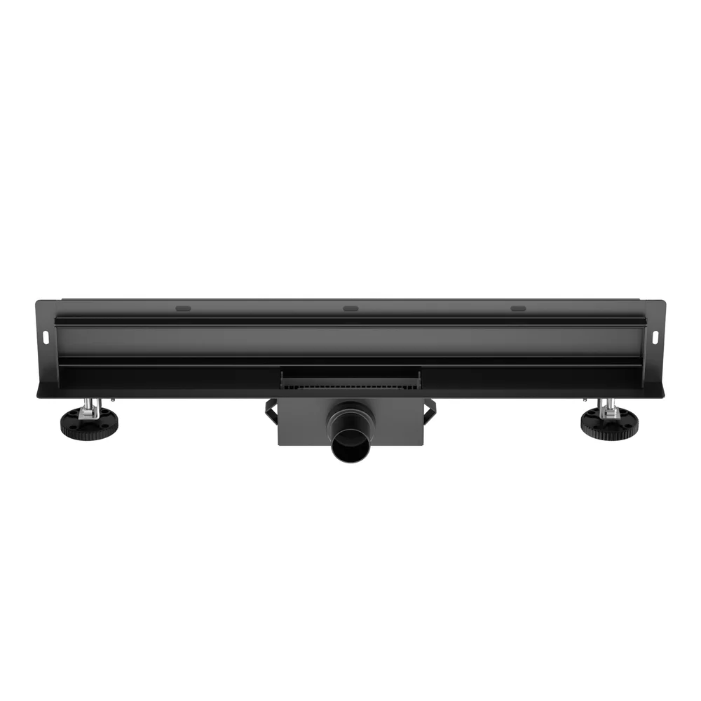 Baie - Rigolă de duș încastrată în perete, faianțabilă, Balneo W-Drain NEXT Negru, 60 cm