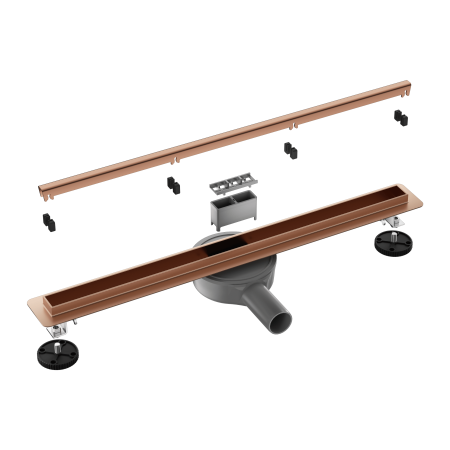 Rigolă de duș faianțabilă îngustă Balneo Slim & Low ProLine Cupru, 80 cm [6]