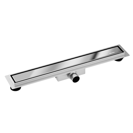 Cabine de dus - Rigolă de duș liniară faianțabilă, reversibilă, Balneo Duplex NEXT Argintiu oglindă, 80 cm