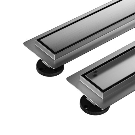 Rigolă de duș liniară faianțabilă, reversibilă, Balneo Duplex NEXT Grafit (Gun Metal), 70 cm [5]