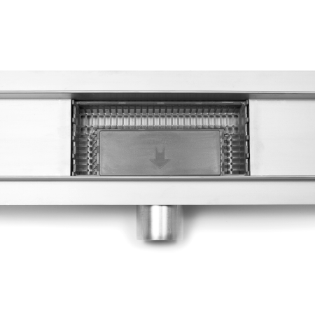 Rigolă de duș liniară faianțabilă, reversibilă, Balneo Duplex NEXT Inox, 100 cm [1]