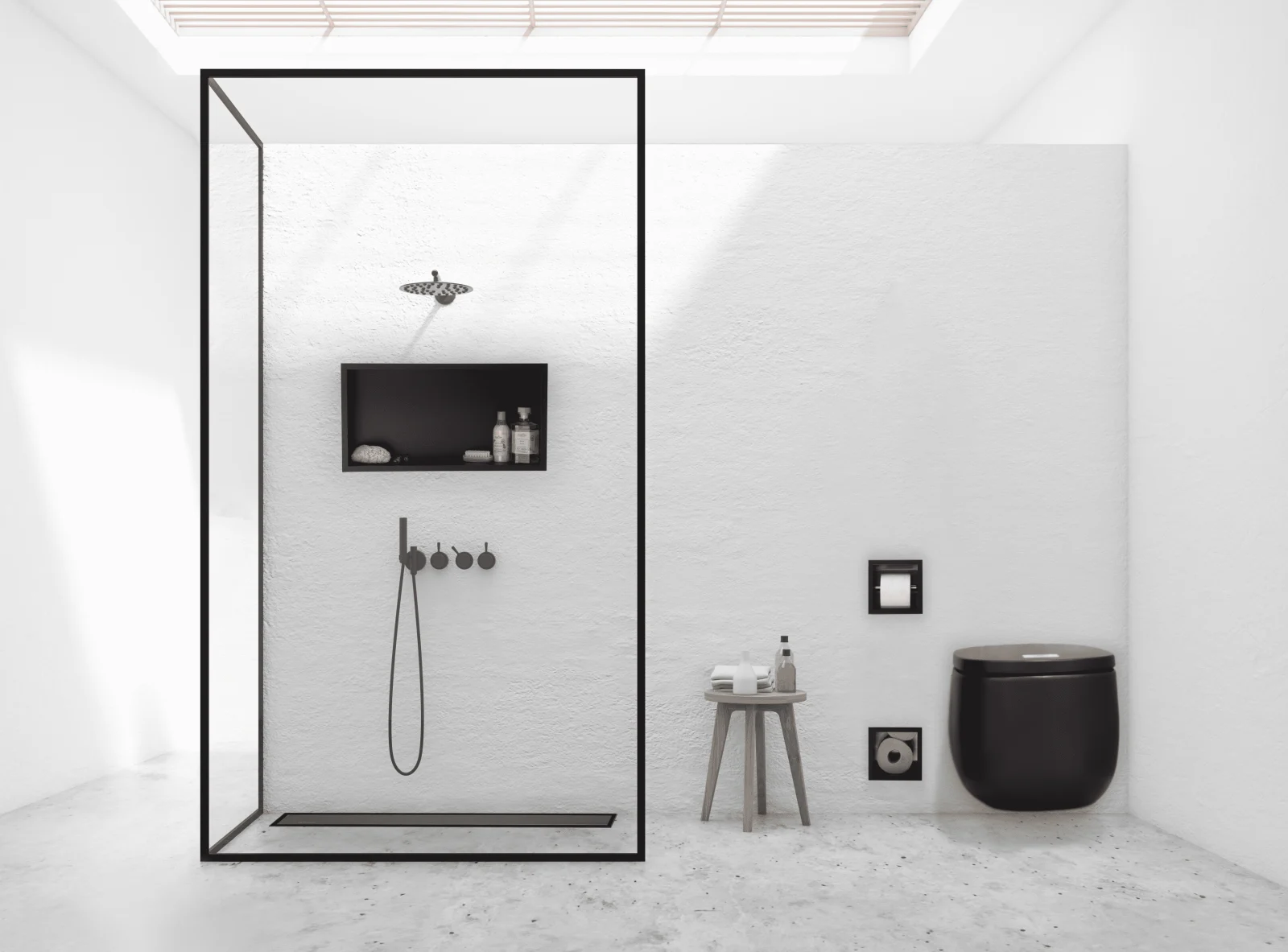 Rigolă de duș liniară faianțabilă, reversibilă, Balneo Duplex NEXT Negru, 100 cm [4]