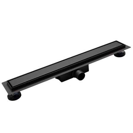 Rigole si canale de scurgere - Rigolă de duș liniară faianțabilă, reversibilă, Balneo Duplex NEXT Negru, 60 cm