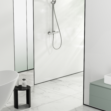Scurgere de pardoseală, faianțabilă, pătrată Balneo SQ-Drain NEXT Inox, 20 x 20 cm [1]