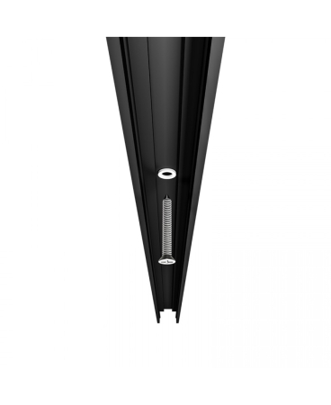 Iluminat exterior - Șină pentru sistem de iluminat exterior, din aluminiu, negru nisipiu, IP65, 48V, Zambelis Lights E385
